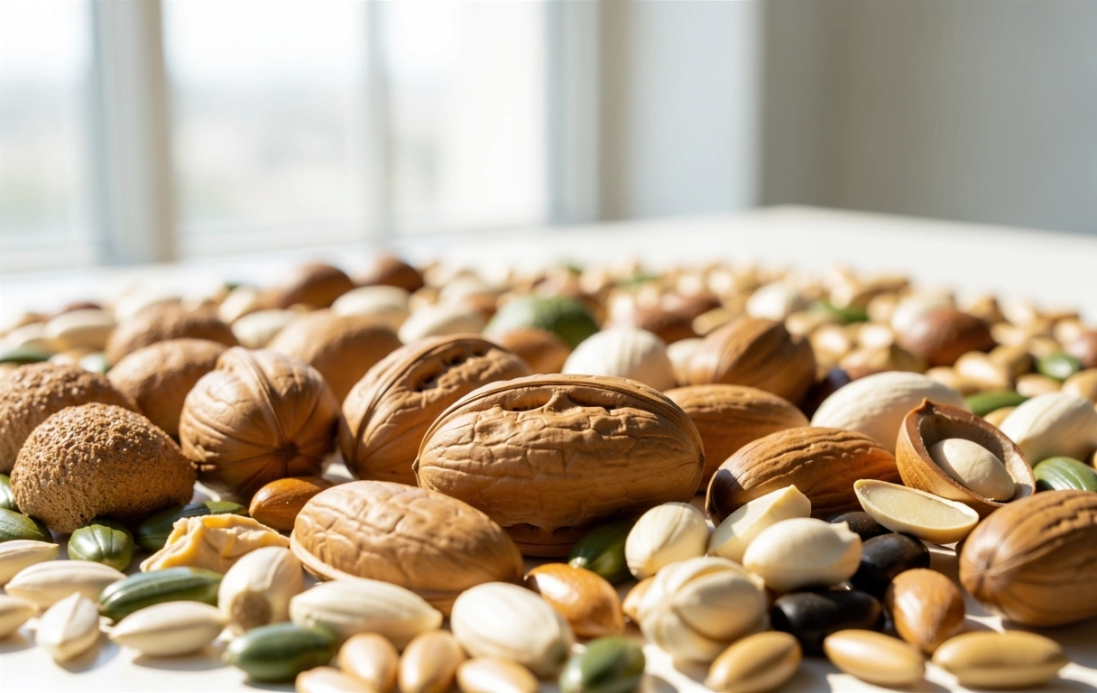 Ořechy a semínka detail